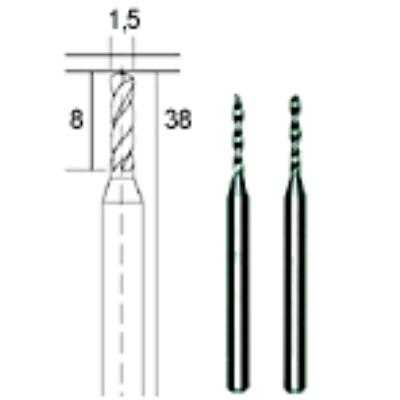 Proxxon Hartmetall-Microbohrer, 1.5mm 2 Stk. 28326 Bild 1 / 1